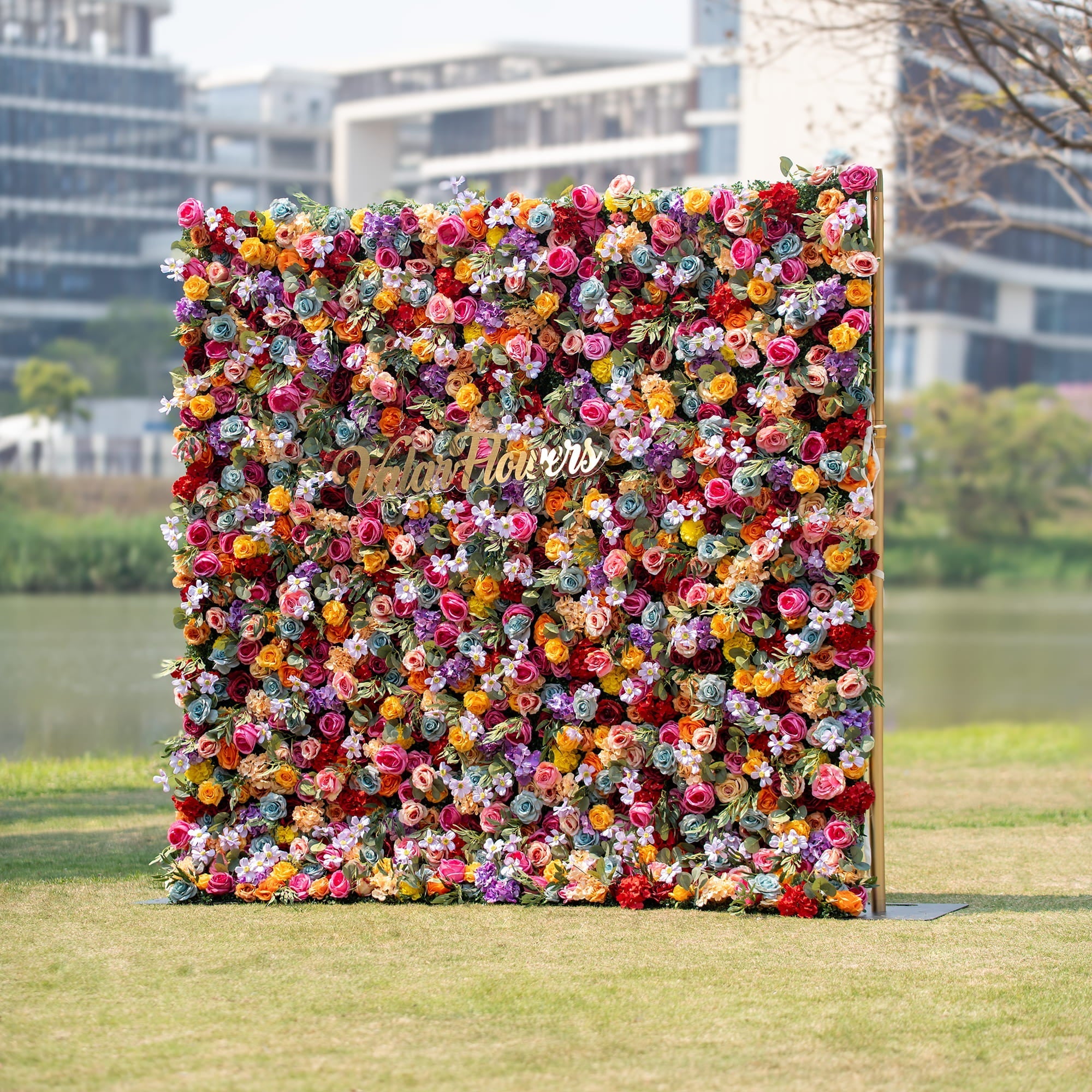 🔥[Hot sale]🔥 Vivid and Exquisite Multicolored Artificial Flower Backdrop by