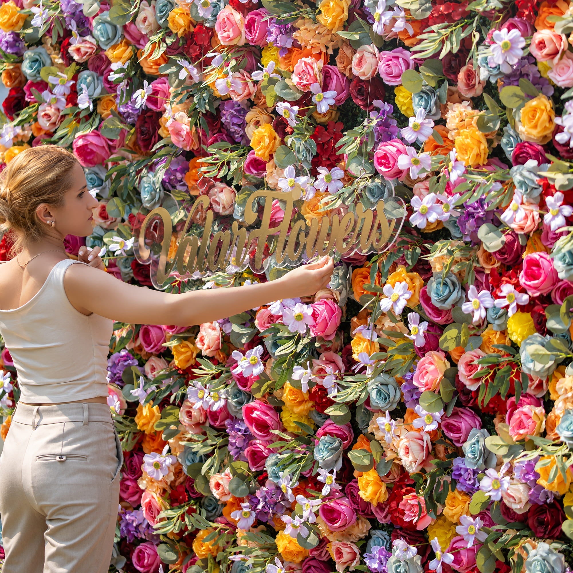 🔥[Hot sale]🔥 Vivid and Exquisite Multicolored Artificial Flower Backdrop by