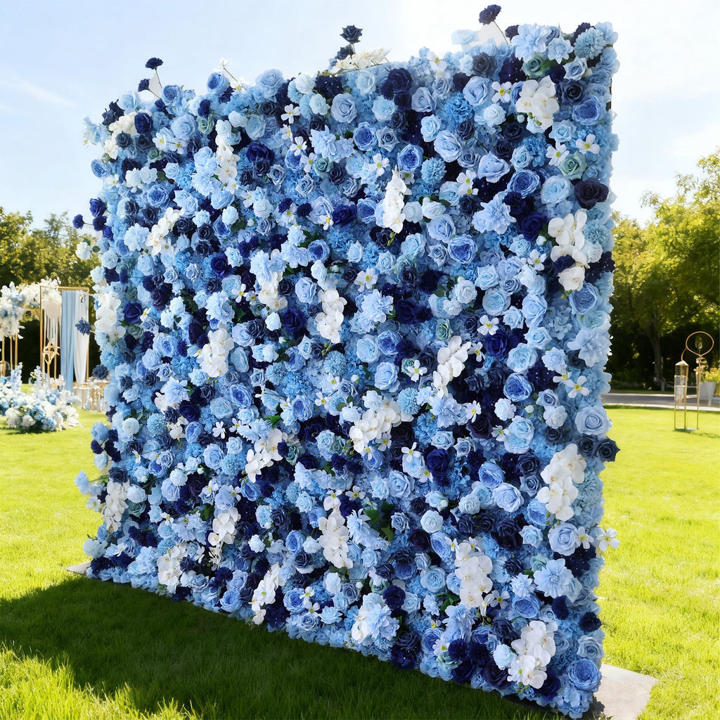 🔥[Hot sale]🔥 Blue Ombre Floral Extravaganza Wall: A Serene, Luxurious Masterpiece for Elegant Celebrations