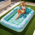 4-in-1 XL Inflatable Tanning Pool Lounge with Cup Holder