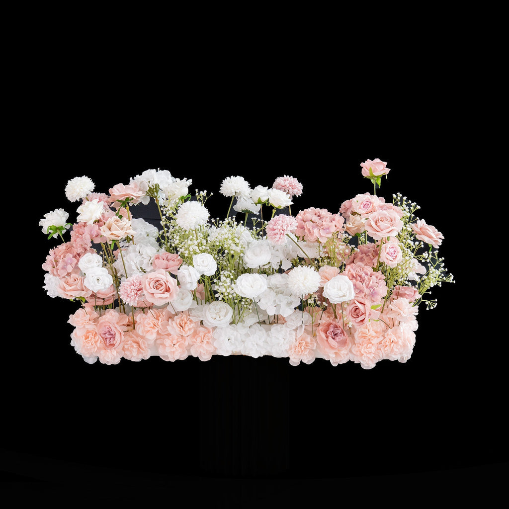 🔥[Hot sale]🔥 Elegant Pink Artificial Flower Backdrop by: With and Without Golden Stand Options for Weddings and Events