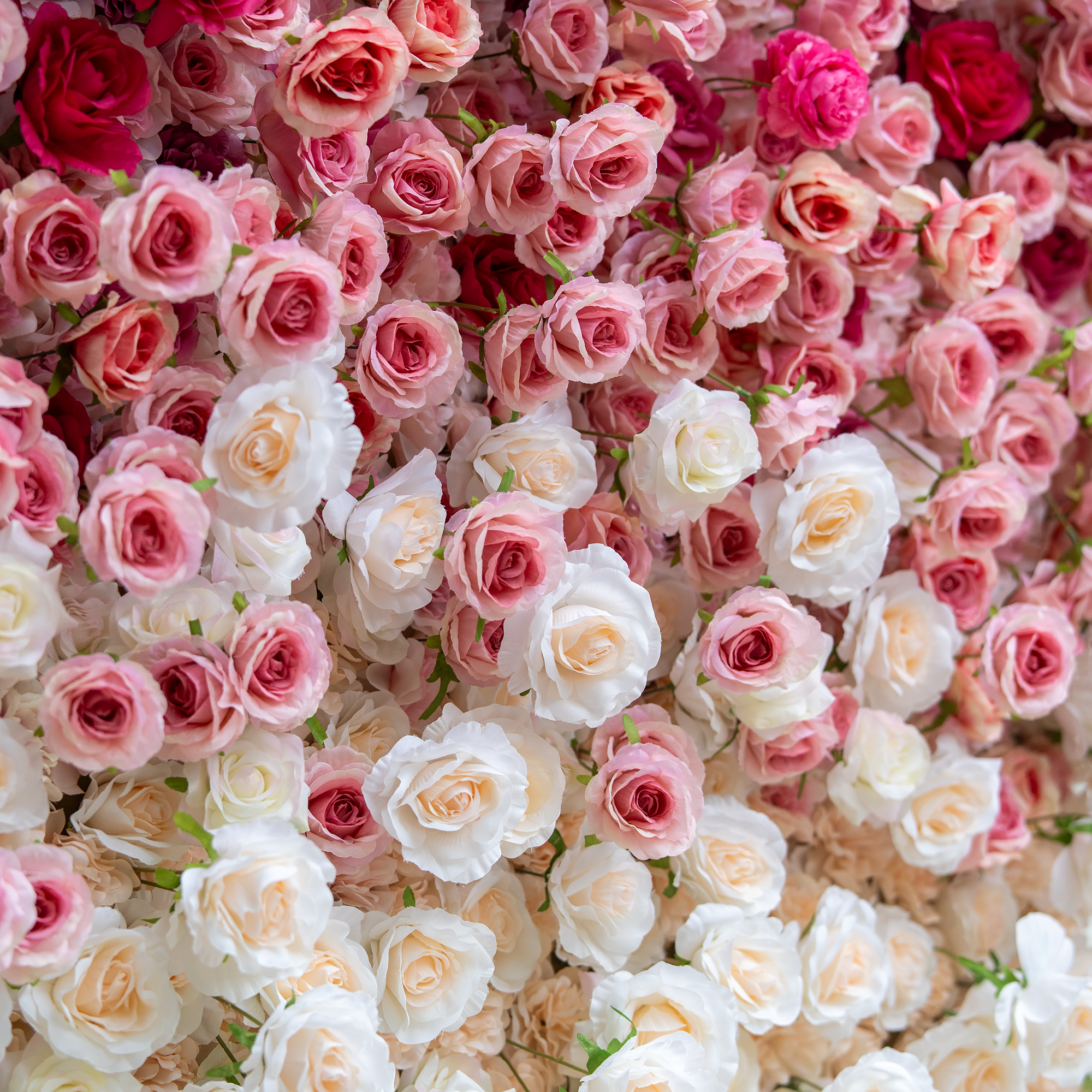 🔥[Hot sale]🔥 Roll Up Fabric Artificial Red to White Gradient Flower Wall Wedding Backdrop, Floral Party Decor, Event Photography