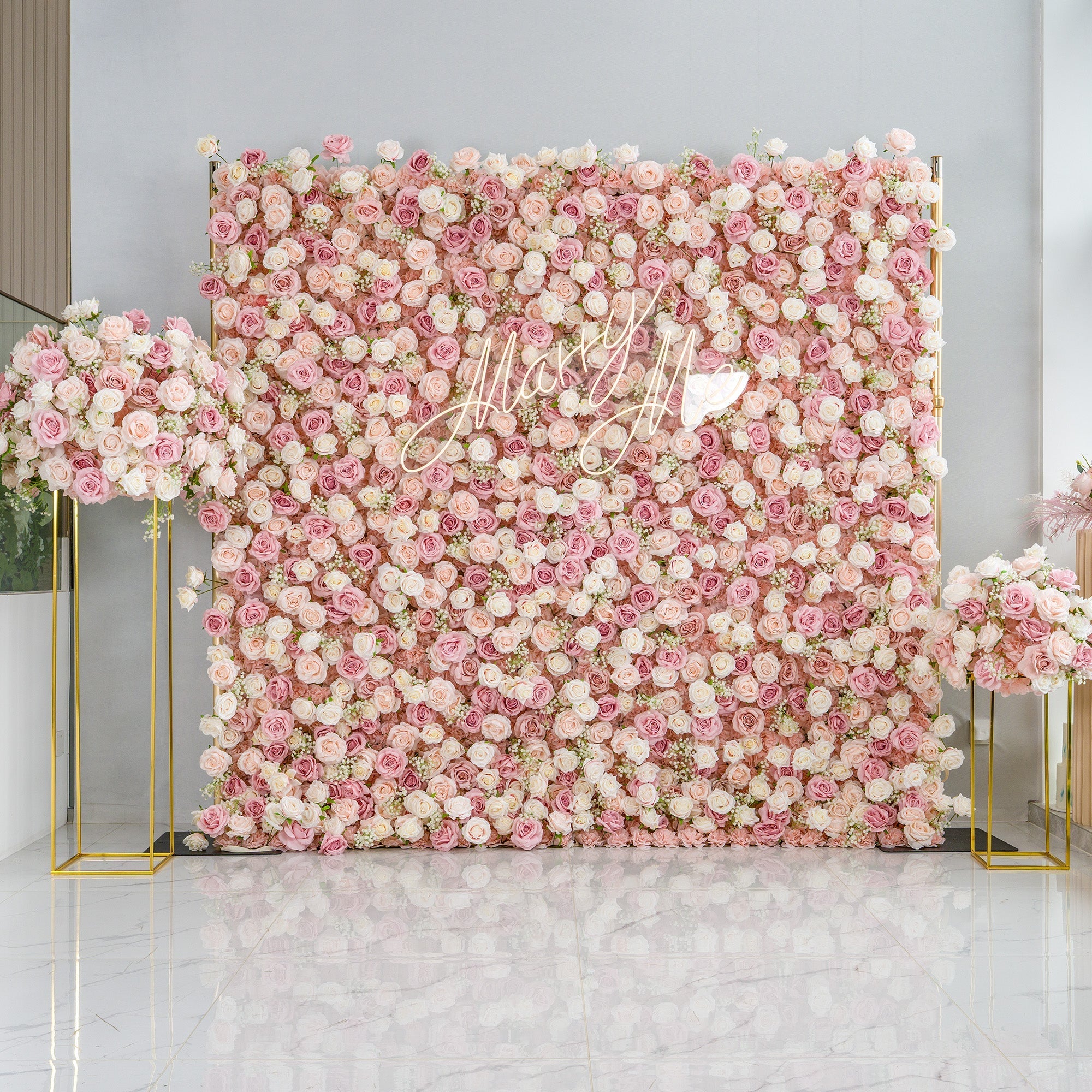 🔥[Hot sale]🔥 Delightful and Enchanting Blush - Toned Artificial Flower Backdrop by