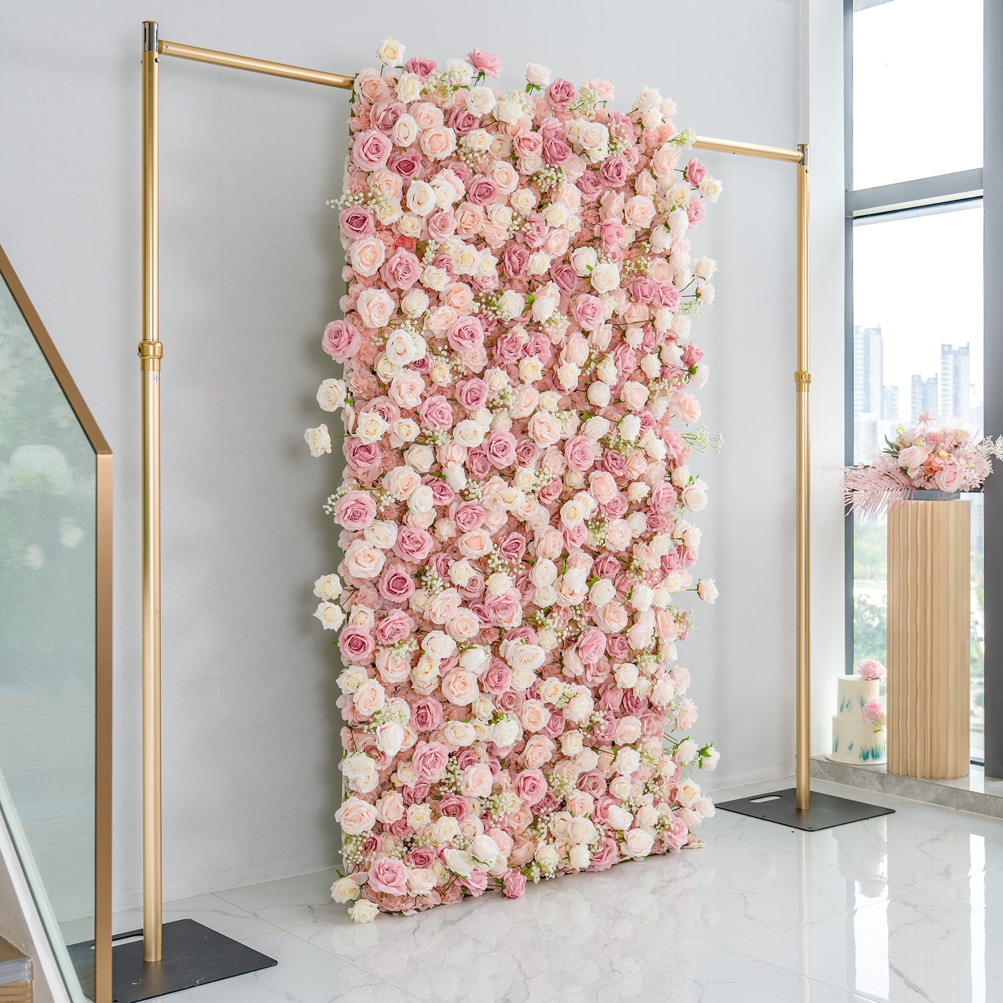 🔥[Hot sale]🔥 Delightful and Enchanting Blush - Toned Artificial Flower Backdrop by