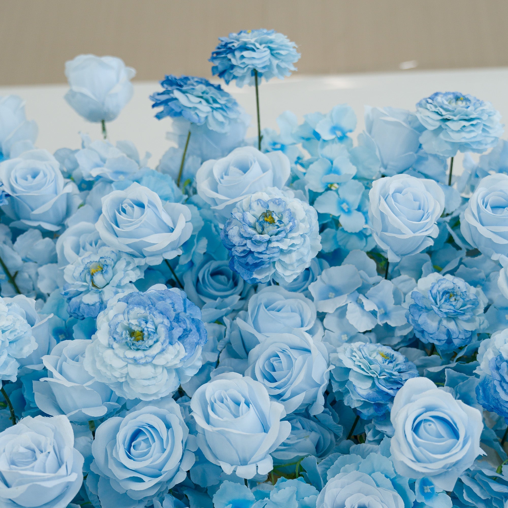 🔥[Hot sale]🔥 5D Ombre Blue - Purple - Pink Artificial Flower Backdrop: A Dreamy Floral Masterpiece Perfect for Kids Birthday
