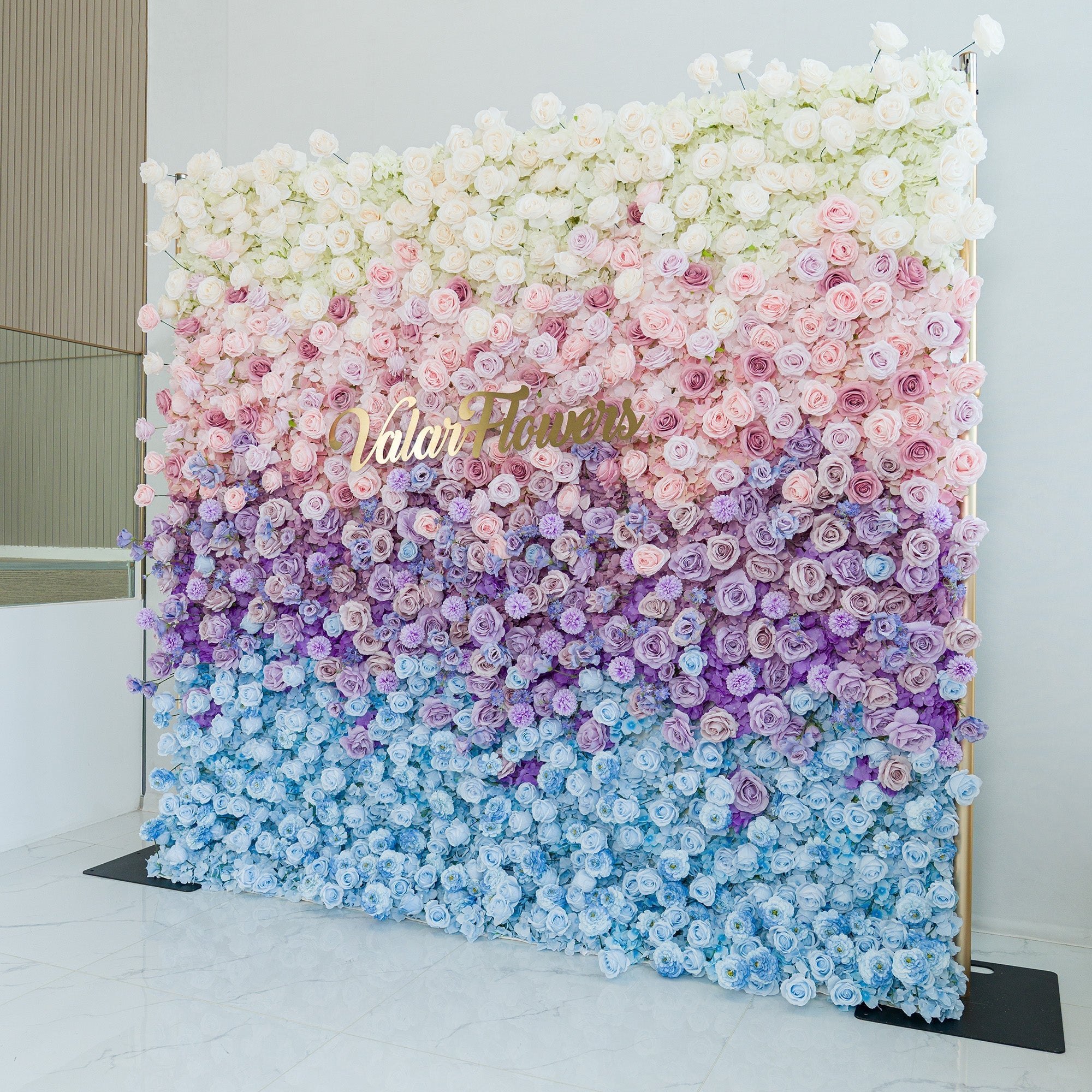 🔥[Hot sale]🔥 5D Ombre Rainbow Artificial Flower Backdrop: A Breathtaking Floral Masterpiece for Events