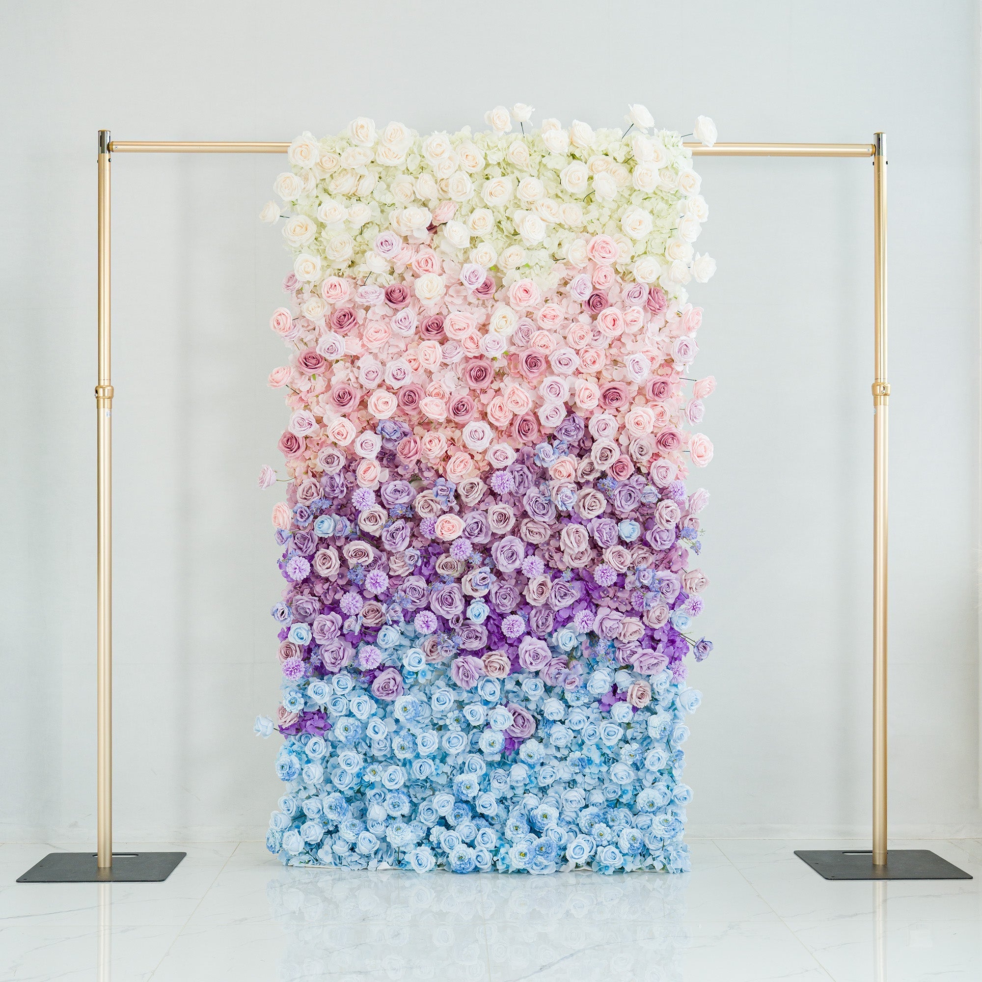 🔥[Hot sale]🔥 5D Ombre Rainbow Artificial Flower Backdrop: A Breathtaking Floral Masterpiece for Events