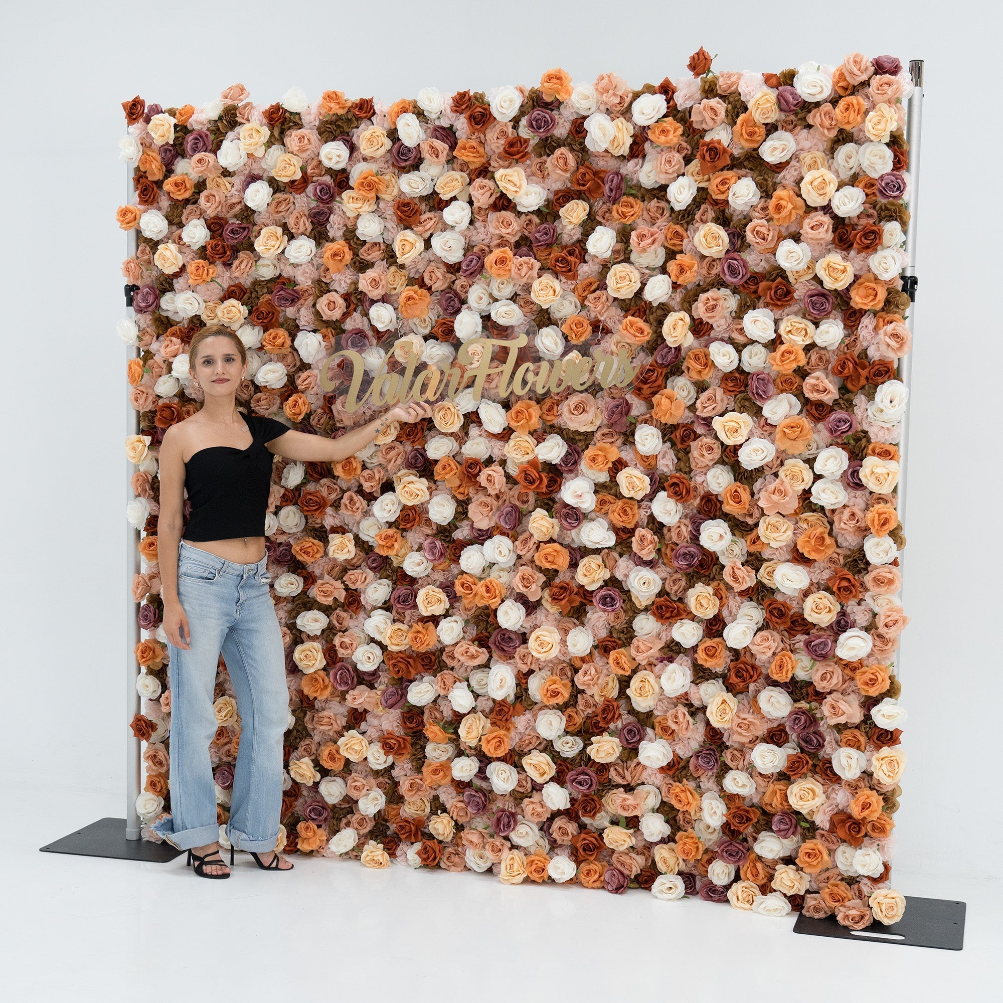 🔥[Hot sale]🔥 3D Autumn - Toned Floral Wall Backdrop: Warm & Luxurious Event Centerpiece