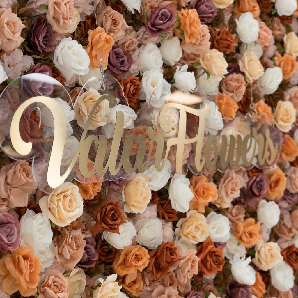 🔥[Hot sale]🔥 3D Autumn - Toned Floral Wall Backdrop: Warm & Luxurious Event Centerpiece