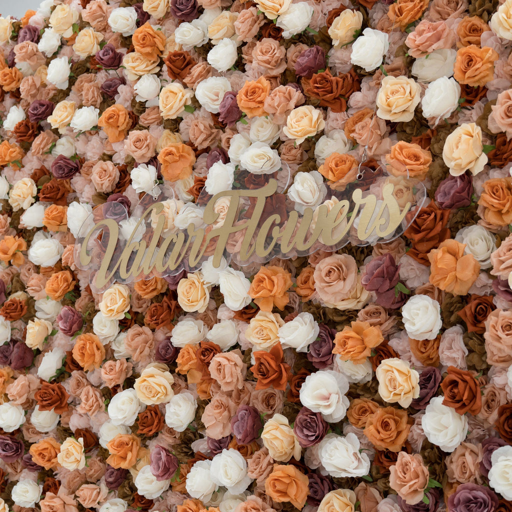 🔥[Hot sale]🔥 3D Autumn - Toned Floral Wall Backdrop: Warm & Luxurious Event Centerpiece